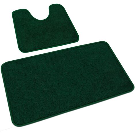 Lot de 2 Tapis de Bain, Microfibre Antidérapants, 50 x 80 cm et 50 x 40 cm, Pour Salle de Bain