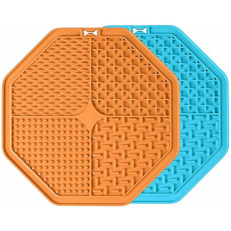 Lot De 2 Tapis De Léchage Pour Chien Et Chat, Tapis De Léchage À Alimentation Lente Pour Chien, Soulagement De L'Anxiété, Chien, Beurre De Cacahuète, Léchage, Tapis D'Alimentation Apaisants Pour Le Ba