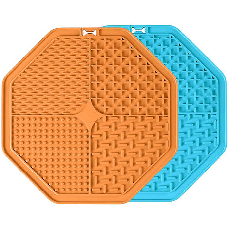 Lot De 2 Tapis De Léchage Pour Chien Et Chat, Tapis De Léchage À Alimentation Lente Pour Chien, Soulagement De L'Anxiété, Chien, Beurre De Cacahuète, Léchage, Tapis D'Alimentation Apaisants Pour Le Ba