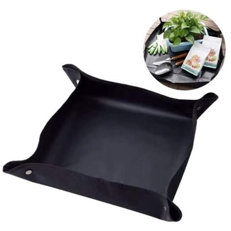 Lot de 2 tapis de plantation carrés imperméables en tissu Oxford 50 cm x 50 cm pour jardinage, transplantation, plantation, tapi