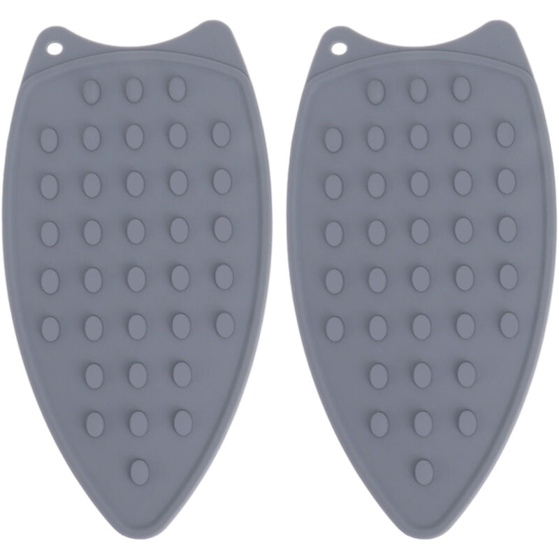 Lot de 2 tapis de repassage en silicone gris, résistants aux chocs et à la chaleur, pour fers et planches à repasser.