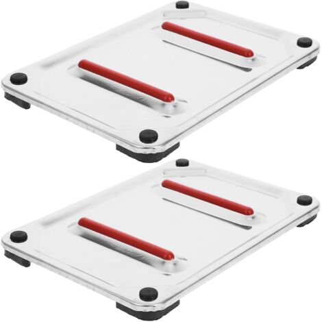 Lot de 2 Tapis de Repassage Isolants en Acier Inoxydable Support Métallique