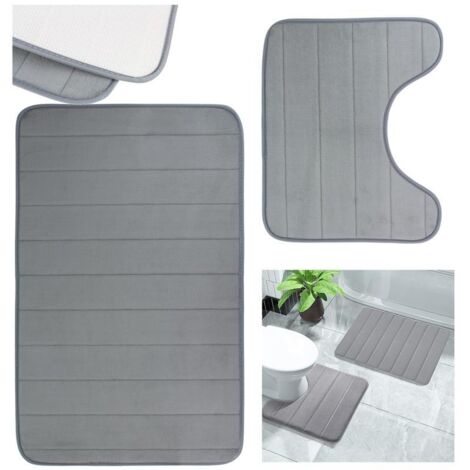 Lot de 2 tapis de salle de bain antidérapants