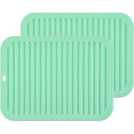 lot De 2 Tapis De Table En Silicone Pour Tapis Chaud (vert), Tapis Sec Polyvalent Antidrapant, Flexible, Durable, Rsistant  La Chaleur.
