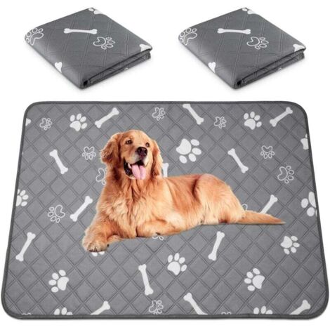 Lot de 2 tapis d'entraînement pour chien réutilisables, très absorbants, imperméables, lavables, adaptés à la maison, la voiture et les voyages - 45 x 60 cm