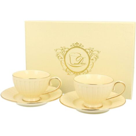 Lot de 2 tasses à expresso Nina écrues
