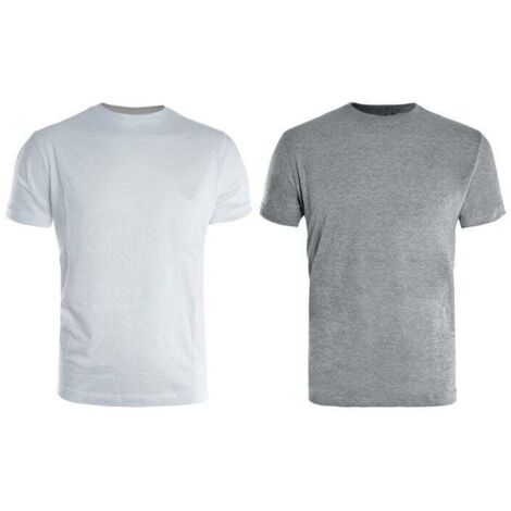 Lot de 2 Tee-shirts manches courtes blanc/gris KAPRIOL - plusieurs modèles disponibles