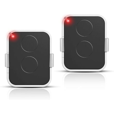 ZOLGINAH Lot de 2 Télécommande Compatible Nice Era ONE2/ON2E/ON4E/ON1E,433,92 MHz Télécommande Porte de Garage,Rolling Code,2 Canaux(Blanc)