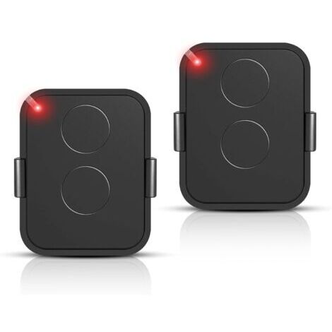 Lot de 2 Télécommande Compatible Nice Era ONE2/ON2E/ON4E/ON1E,433,92 MHz Télécommande Porte de Garage,Rolling Code,2 Canaux(Noir)