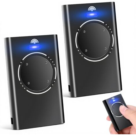 Lot de 2 Telecommande Portail, Telecommande Porte de Garage, Telecommande 868MHz, Compatible avec XT2 868 SLH LR, XT4 868 SLH LR, 4 Canaux Noir