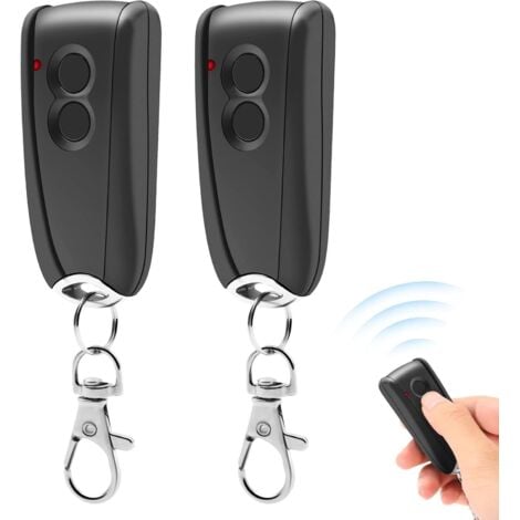 SJQKA Lot de 2 Télécommande pour Hörmann, Télécommande Pour Portail pour EcoStar RSC2-433, RSE2-433, RSZ1-433 2 canaux, émetteur manuel pour Hormann EcoStar 500/700/800 pour Portronic D2500/D5000/S4000