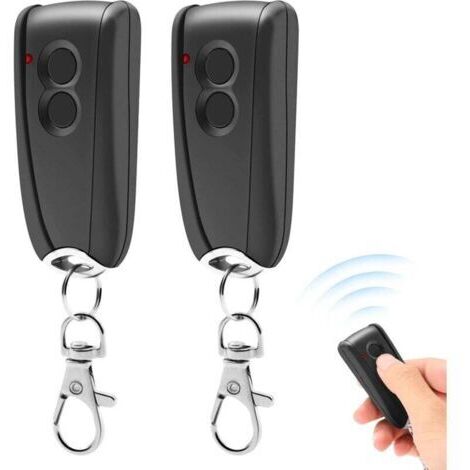 Lot de 2 Télécommande pour Hörmann, Télécommande Pour Portail pour EcoStar RSC2-433, RSE2-433, RSZ1-433 2 canaux, émetteur manuel pour Hormann EcoStar 500/700/800 pour Portronic D2500/D5000/S4000