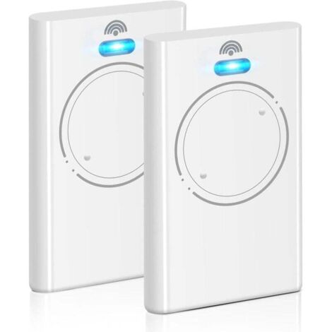Lot de 2 télécommandes 868 MHz pour ouvre-porte de garage XT2 868 SLH LR, 2 canaux, blanc