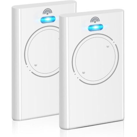 Lot de 2 télécommandes 868 MHz pour ouvre-porte de garage XT2 868 SLH LR, 2 canaux, blanc