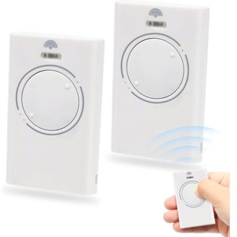 Lot de 2 télécommandes de portail universelles 868 MHz à 2 canaux, compatibles avec les modèles XT2 868 SLH LR, blanches.