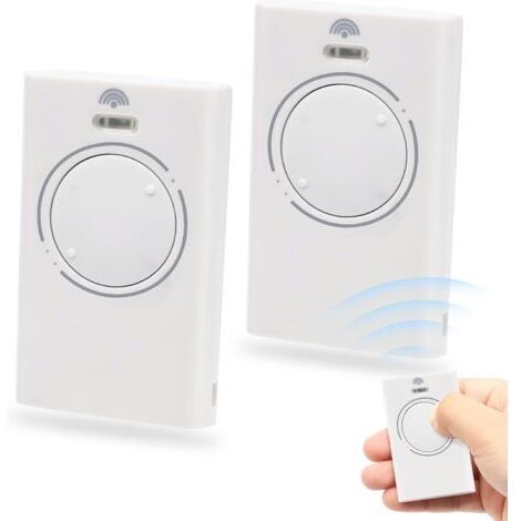 Lot de 2 télécommandes de portail universelles 868 MHz à 2 canaux, compatibles avec les modèles XT2 868 SLH LR, blanches.