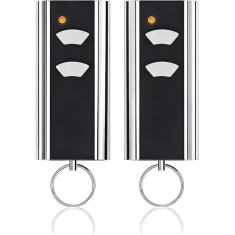 Lot de 2 télécommandes de rechange pour émetteur manuel Normstahl RCU 433-2, RCU 433-4, EA433 2KM, EA433 2KS, T433-4, 433,92 MHz, 2 canaux, compatible avec la motorisation de porte de garage Crawford