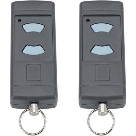 Lot de 2 télécommandes de remplacement pour ouvre-porte de garage, avec bouton bleu, 868 MHz, compatibles avec les modèles HORMANN HSE2-868, HSM4-868 et HSE4-868, ainsi que Tubauto HSM4-868 et HS4-868