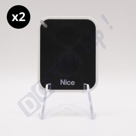 Lot de 2 télécommandes nice on2e - émetteur à code tournant era one2 - 433.92 mhz
