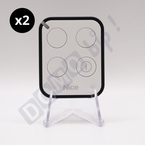 Lot de 2 télécommandes nice on3ebd - émetteur à code tournant one3 bd bidirectionnel - 433,92 mhz