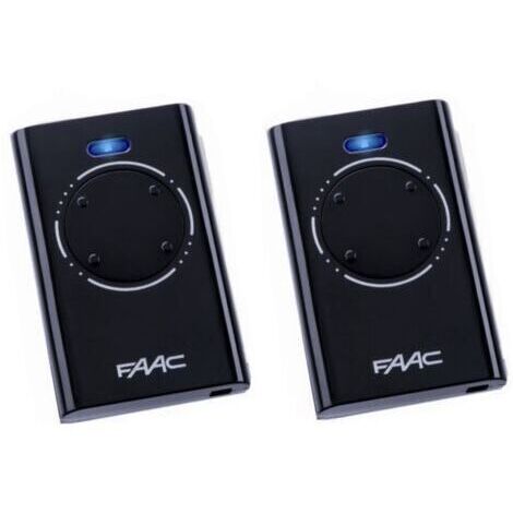 Lot de 2 télécommandes noires FAAC XT4 868 SLH