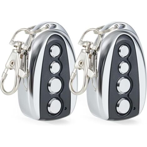 Lot de 2 Télécommandes pour Motorisations pour Portails Coulissants et Portails Battants Clés de Sauvegarde Sans Fil Distance 30 Mètres Accessoires de Sécurité pour Portails Automatiques