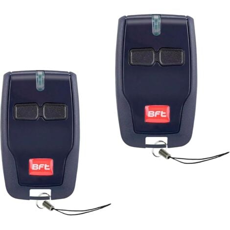 Lot de 2 télécommandes pour porte de garage BFT Mitto 2 canaux 433 MHz 12 V électrique