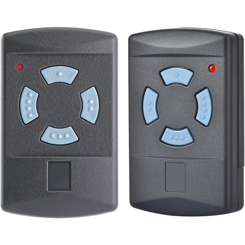 Lot de 2 télécommandes universelles pour portail HSM4 868 MHz, télécommande pour portail avec 4 boutons compatible Hörmann HS1, HS2, HS4, HSZ1, HSZ2,