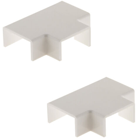 Lot de 2 tés pour moulure - 20 x 10mm - Blanc - Zenitech