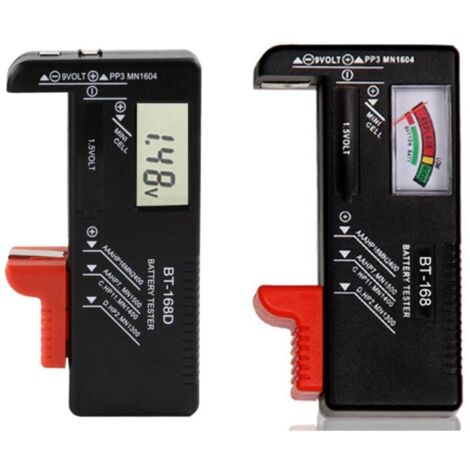 Lot de 2 Testeurs de Batterie Numérique Contrôleur de Tension et Contrôleur de Niveau de Puissance Combo pour AA AAA C D 9V 1.5V Pile Bouton