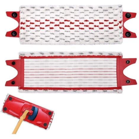 Lot de 2 têtes de balai à franges de rechange, compatibles avec 1 à 2 serpillères, lavables et réutilisables