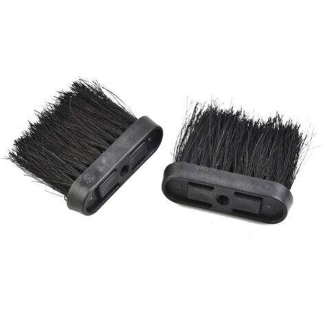 Lot de 2 têtes de brosse de cheminée en poils de noix de coco Résistantes à l'usure Nettoyage efficace du foyer et autres surfaces