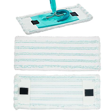 Lot de 2 Têtes de Rechange Compatibles Leifheit Clean Twist M Ergo - Pads en Microfibre Lavables pour Balai Rotatif Ergonomique