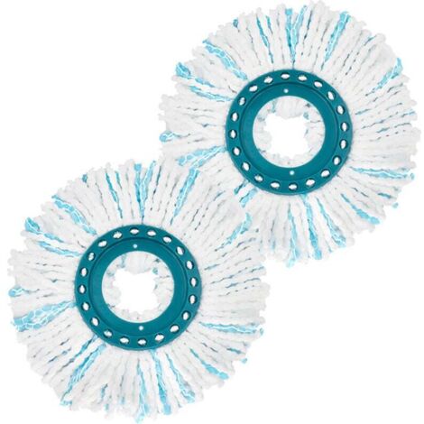 Lot de 2 Têtes de Rechange pour Balai Mop Combi/Twist, Plastique, Blanc, Taille Unique