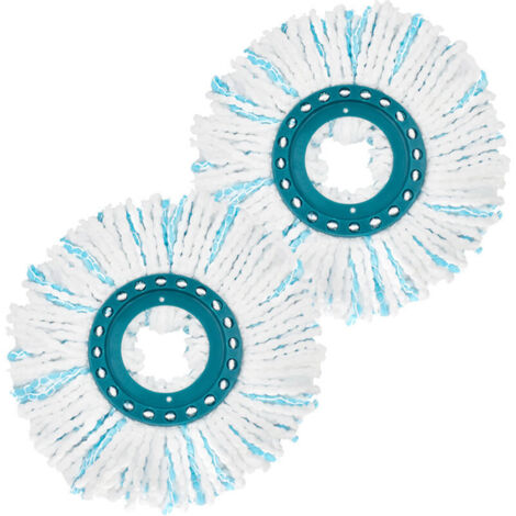 Lot de 2 Têtes de Rechange pour Balai Mop Combi/Twist, Plastique, Blanc, Taille Unique