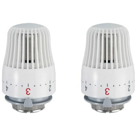 Lot de 2 têtes thermostatiques, tête de rechange pour vanne de radiateur M30 x 1,5, vanne de radiateur thermostatique