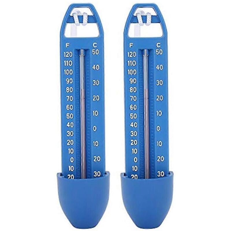 Lot de 2 thermomètres de piscine faciles à utiliser, accessoires pour piscine, spa, sauna, extérieur et intérieur