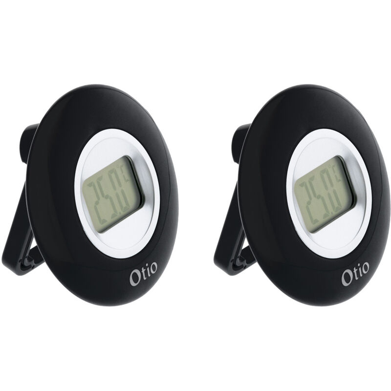Lot de 2 thermomètres intérieurs LCD - noir - Otio Lot de 2 thermomètres intérieurs LCD - noir - Otio