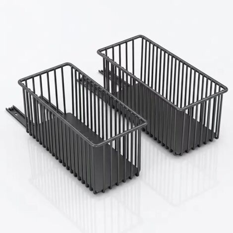 Lot de 2 tiroirs cuisine extensibles - Tiroirs télescopiques pour armoire et sous-plan Système rangement