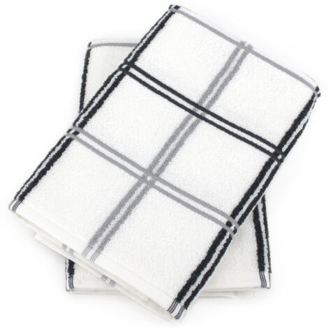 Lot de 2 torchons cuisine éponge SQUARES 50x50 cm