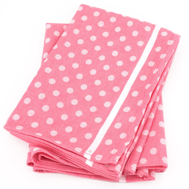 Lot de 2 torchons cuisine toile DOTS