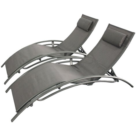 CONCEPT-USINE gris ajustable et empilable 2 pièces avec pieds acier LIMEA