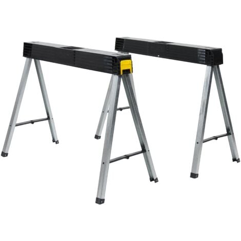 Lot de 2 Tréteaux - Pliable - 350 kg - Ultra Compact - Facile à Installer - FATMAX - STANLEY, 1-97-475