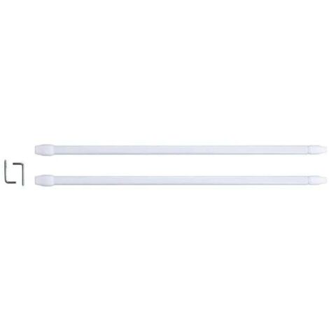 Lot De 2 Tringles Extensibles "paio" 30-50cm Blanc