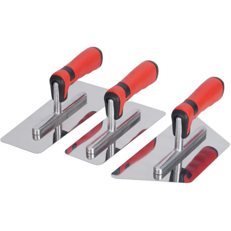 Lot de 2 truelles lisses en acier inoxydable, 8" et 14", pour plâtrage et finition
