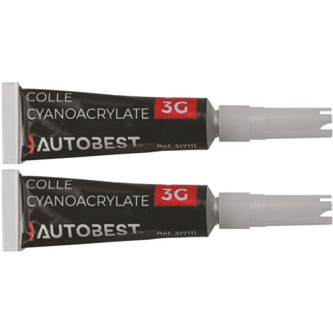Lot de 2 tubes de colle super forte 3G