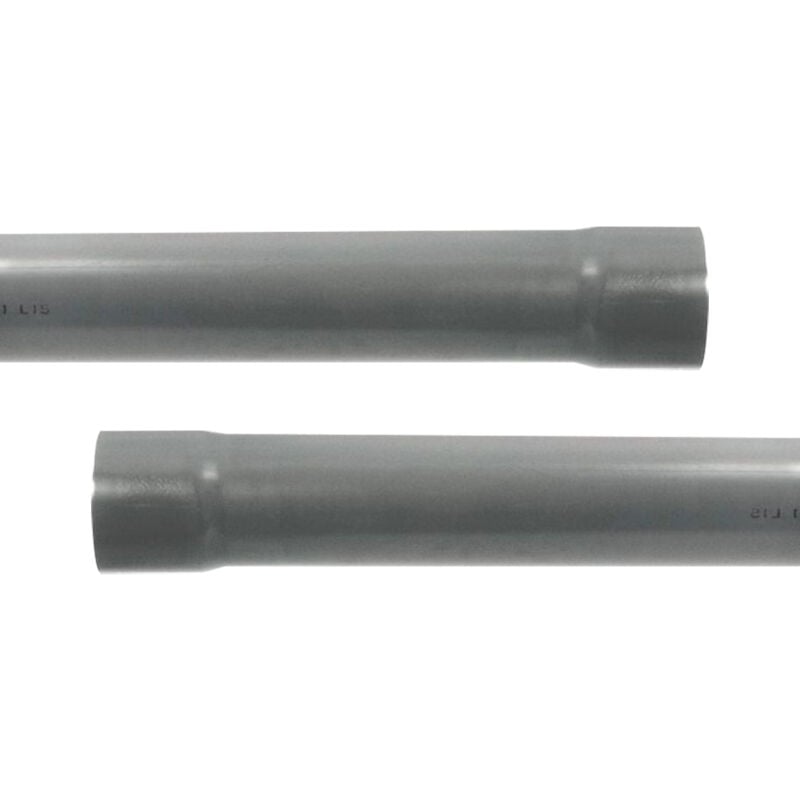 Arcanaute - 2 Tubes pvc évacuation NF-Me prémanchonné - diamètre 125 mm - 4 mètres - ép. 3,2 mm