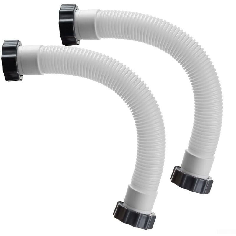 Beijiyi - Lot de 2 tuyaux de pompe de filtre à sable de piscine, tuyau d'interconnexion avec écrous pour Intex, système de saumure de pompe de filtre