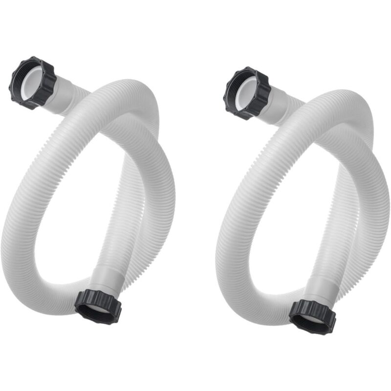 Lot de 2 tuyaux de Rechange pour Filtre de Piscine pour Intex 29060E, diamètre 38 mm, Tuyau de Rechange avec écrous de 150 cm de Long