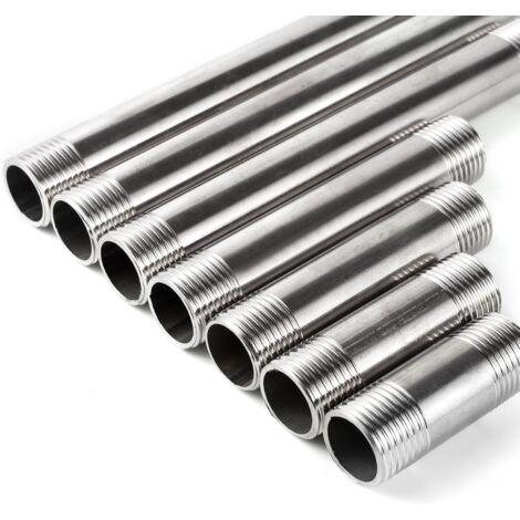 Lot de 2 tuyaux raccordement à filetage extérieur en acier inoxydable 1/2" 530 cm longueur option pour tige douche (6 x 1/2 Zoll) - 6 1.27
